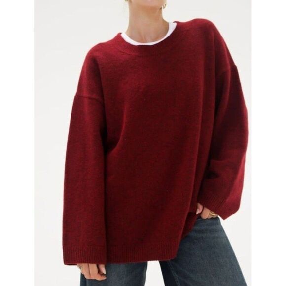 Anthropologie NWT Hunter Crewneck Sweater Wool Blend Old...
